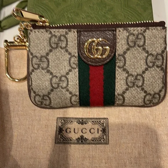 NWOT Gucci Ophidia Coin Pouch With Key Chain - Picture 2 of 11